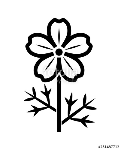 403x500 Cosmos Flower Icon Stock Image And Royalty Free Vector