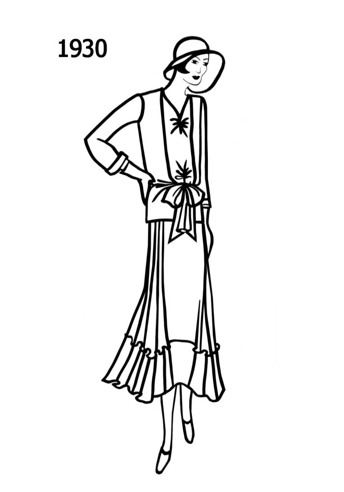 700x1000 Fashion Costume Silhouettes Free Line Drawings