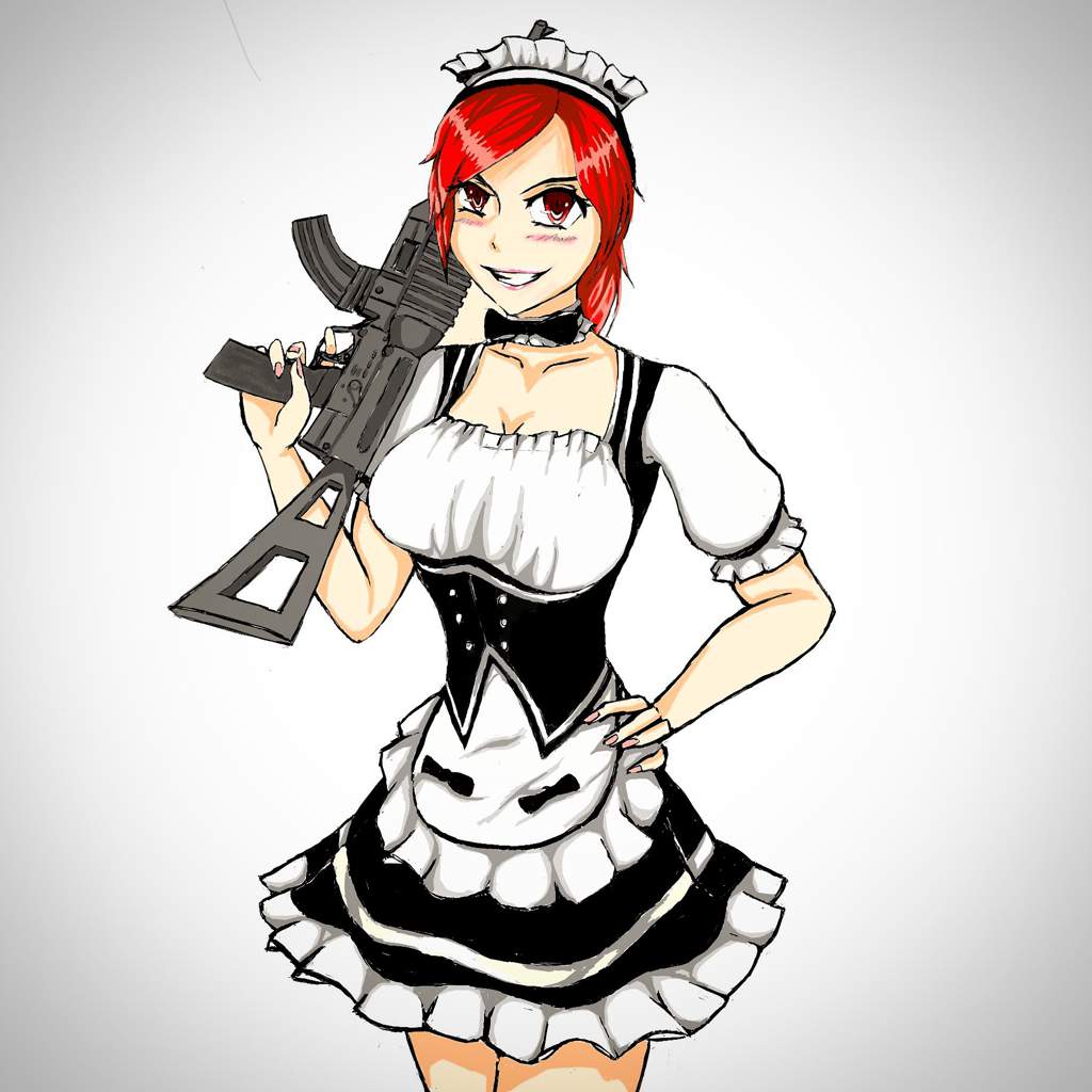 1024x1024 won the maid outfit for my character, so i got inspired to draw
