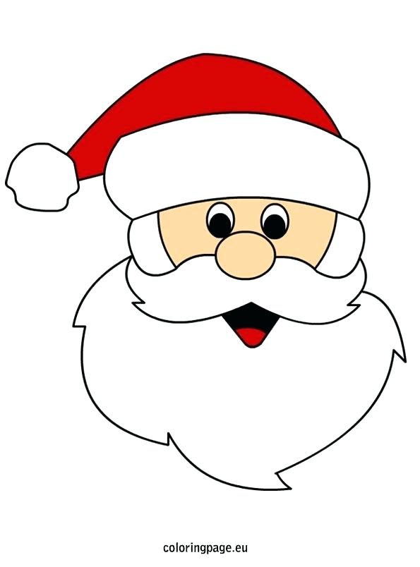 595x804 Santa Face Template Claus Printable Small