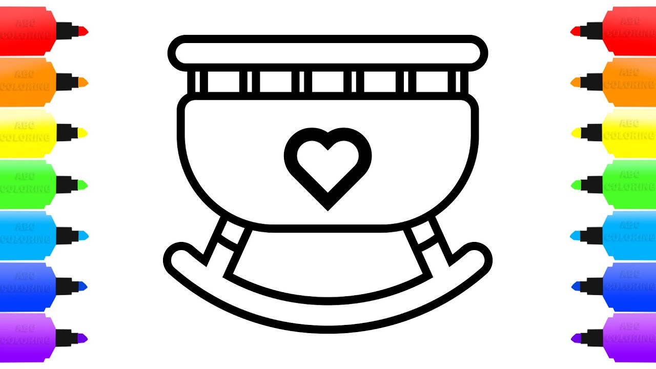 1280x720 how to draw wooden baby cot bed coloring baby bed for kids