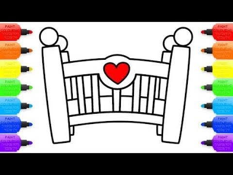 480x360 how to draw wooden baby cot bed coloring and drawing for children