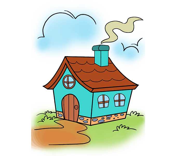 678x600 Collection Of Free Cottage Drawing Cartoon Download On Ui Ex