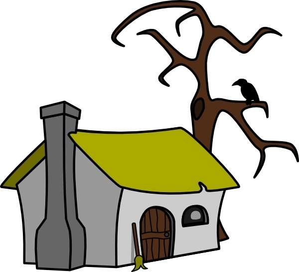 600x545 Witch Cottage Clip Art Free Vector In Open Office Drawing