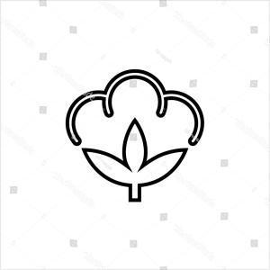 300x300 Cotton Boll Flower Line Art Icon Arenawp