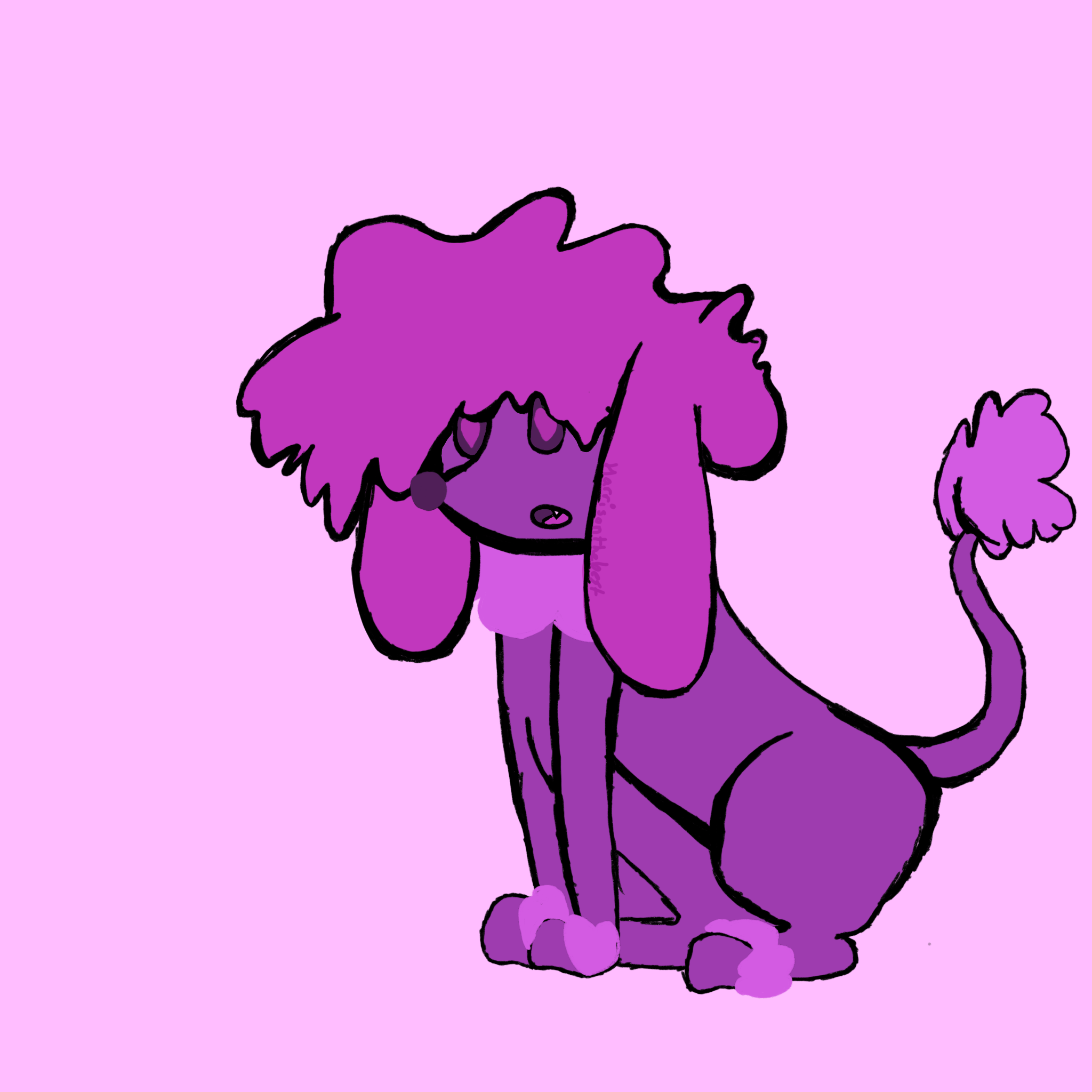 2048x2048 Cotton Candy Dog Drawing