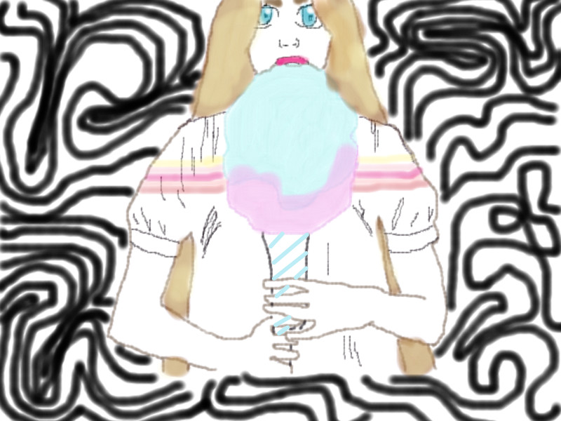 800x600 cotton candy a people speedpaint drawing