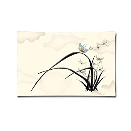 425x425 Pillow Case Chinese Drawing Double Printed