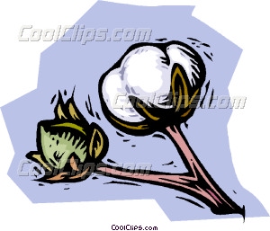 300x257 Cotton Plant Vector Clip Art