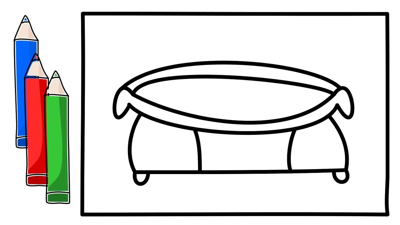 1280x720 How To Drawing A Couch And Coloring It For Kids Drawing For Kids