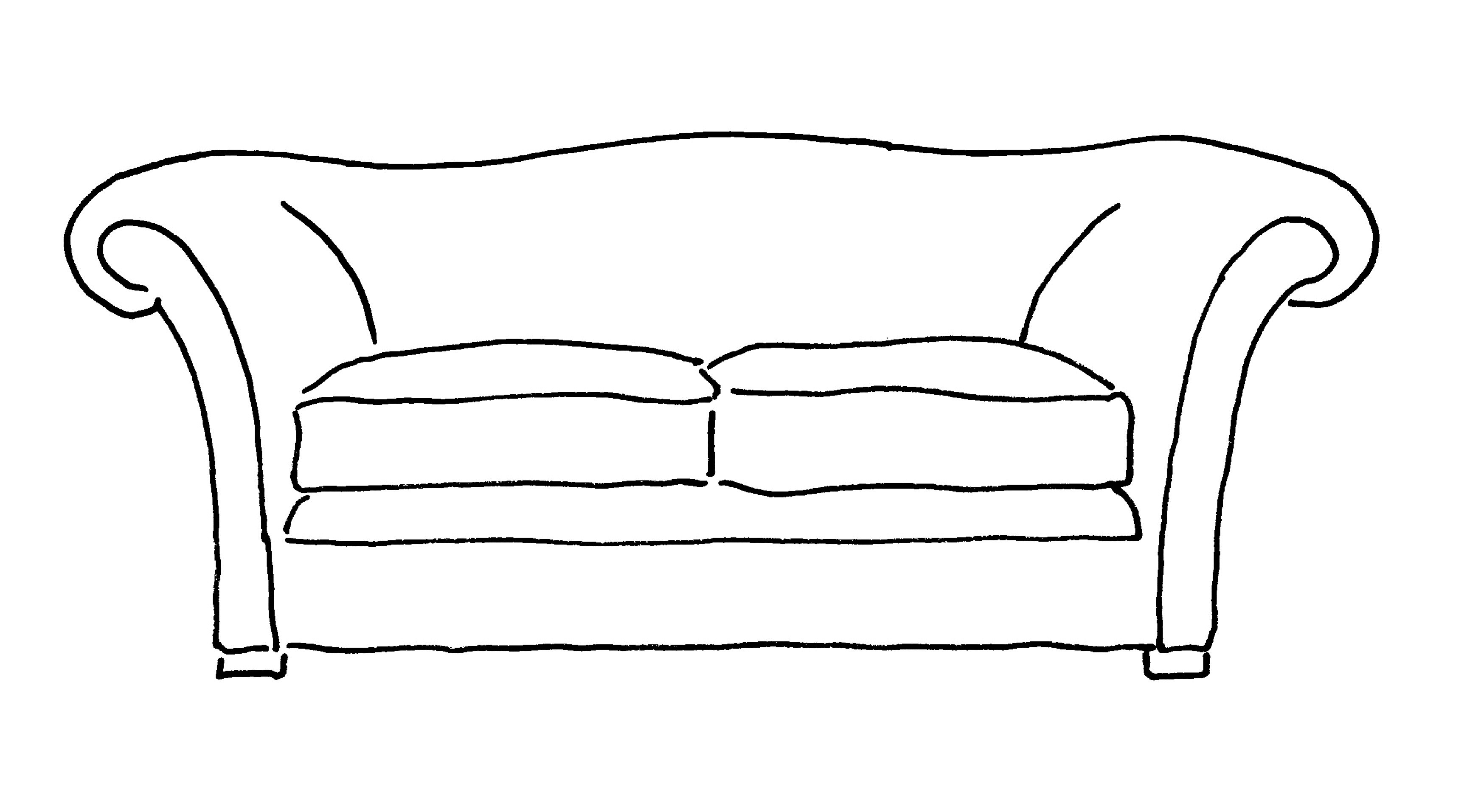 Couch Drawing | Free download on ClipArtMag