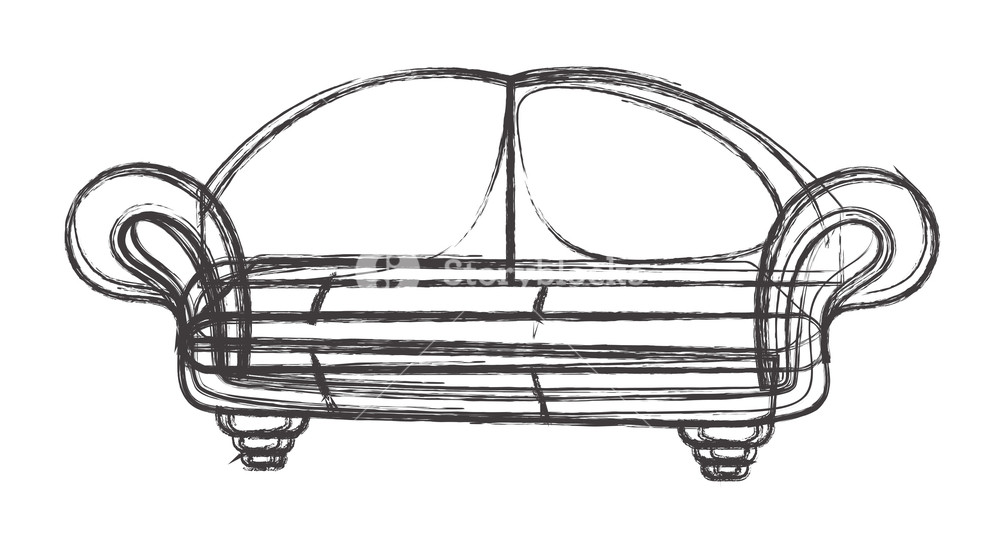 1000x551 Abstract Sofa Drawing Royalty Free Stock Image