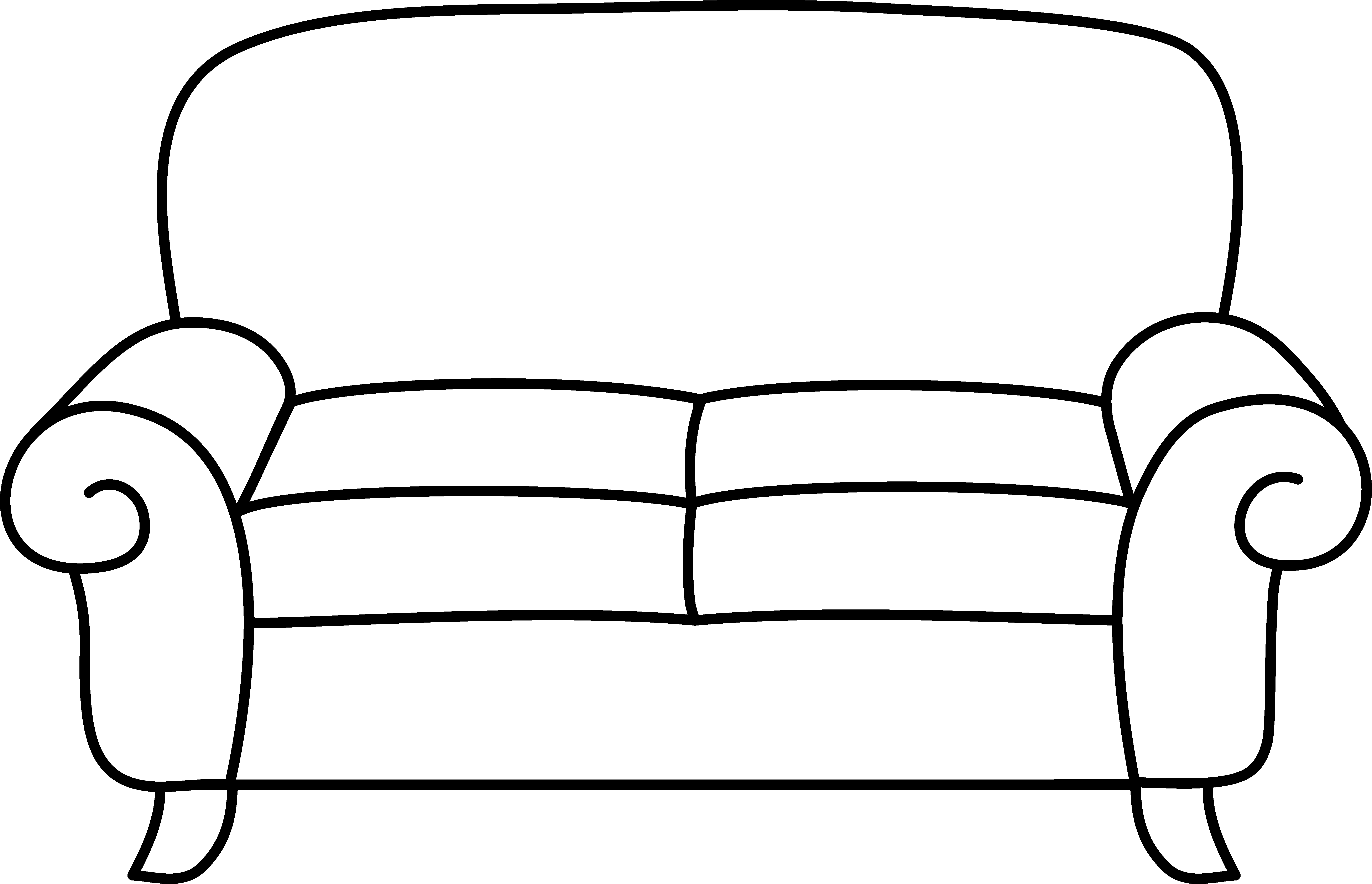 6597x4247 Collection Of Free Couch Drawing Black And White Download On Ui Ex