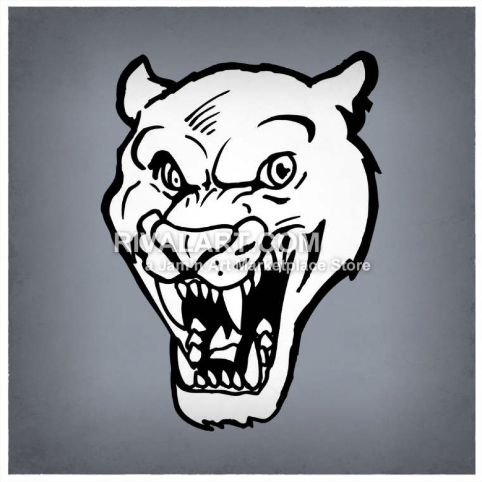946x946 Cougar Head Baring Teeth