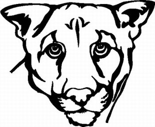 310x255 Cougar Head Wall And Window Decals
