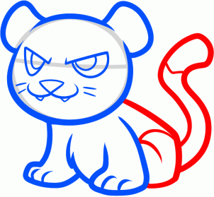 302x279 How To Draw How To Draw A Cougar For Kids