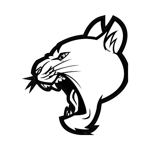 500x500 Side Bw Clip Art