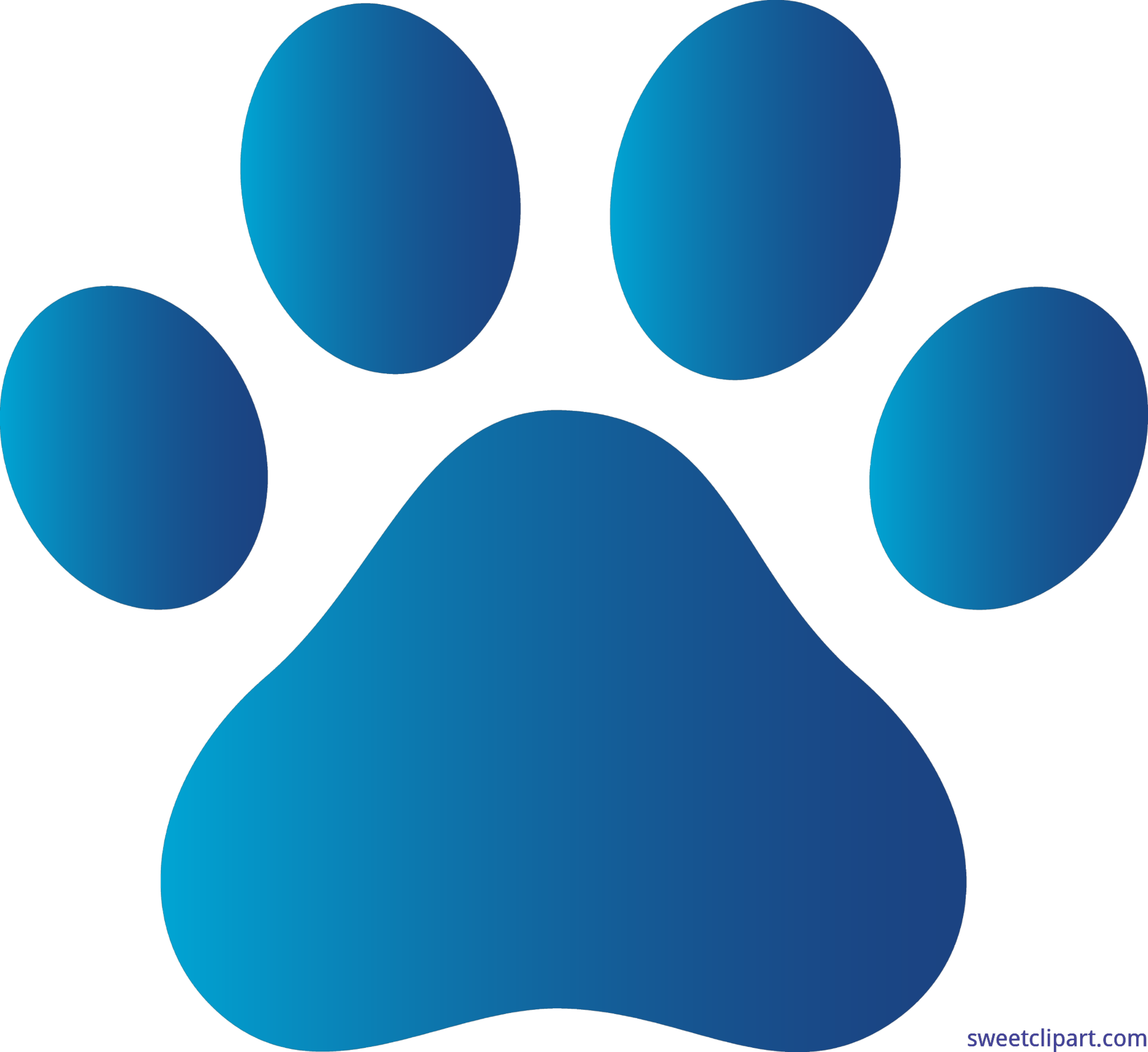 3492x3202 Blue Cat Paws Clipart Dog Clip Art