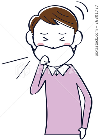 318x450 Cute Man In Line Drawing Gentle And Serious Upper Body Mask