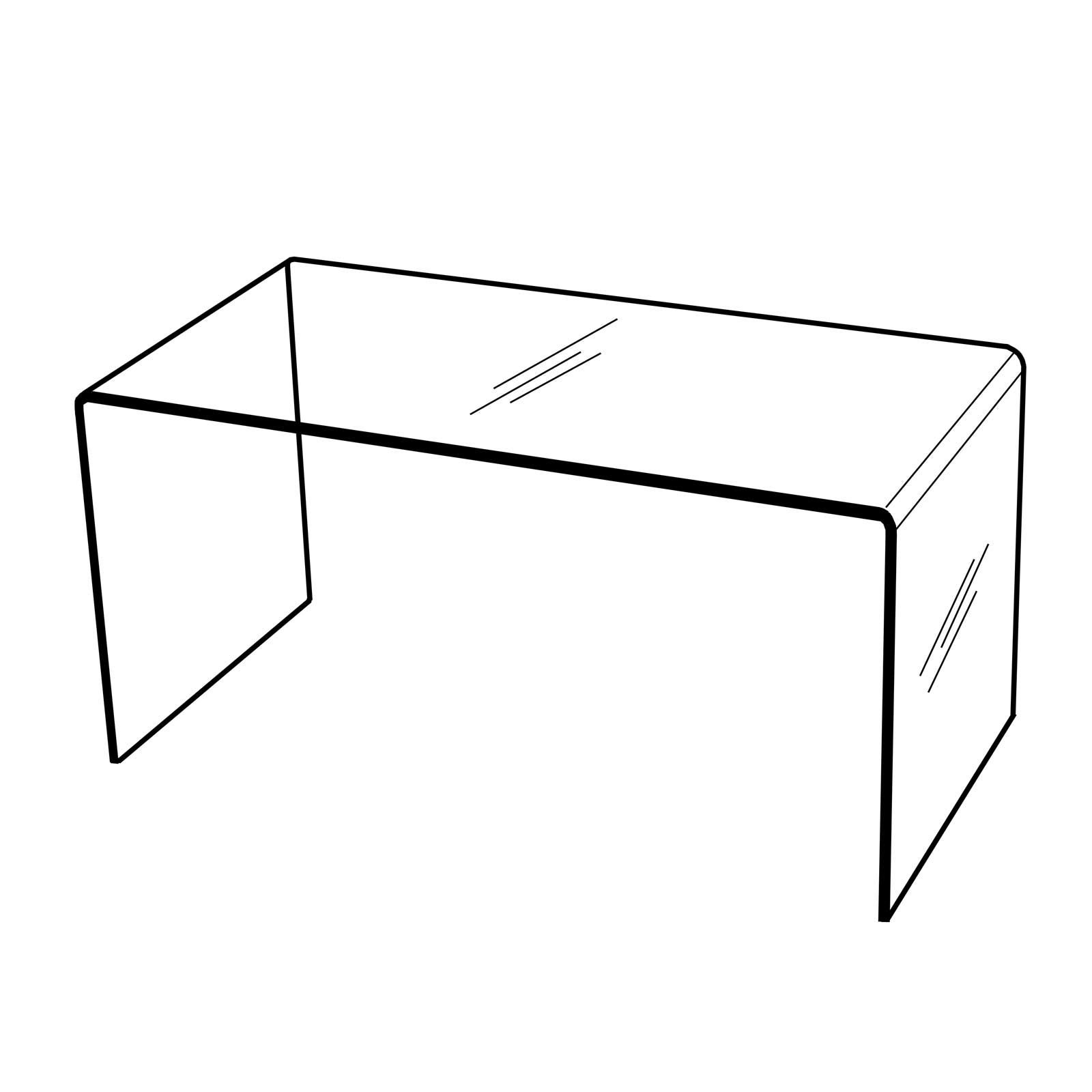 1600x1600 Clear Acrylic Display Plinth Riser For Shop Window And Counter