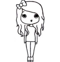 235x246 Easy Girl Drawing