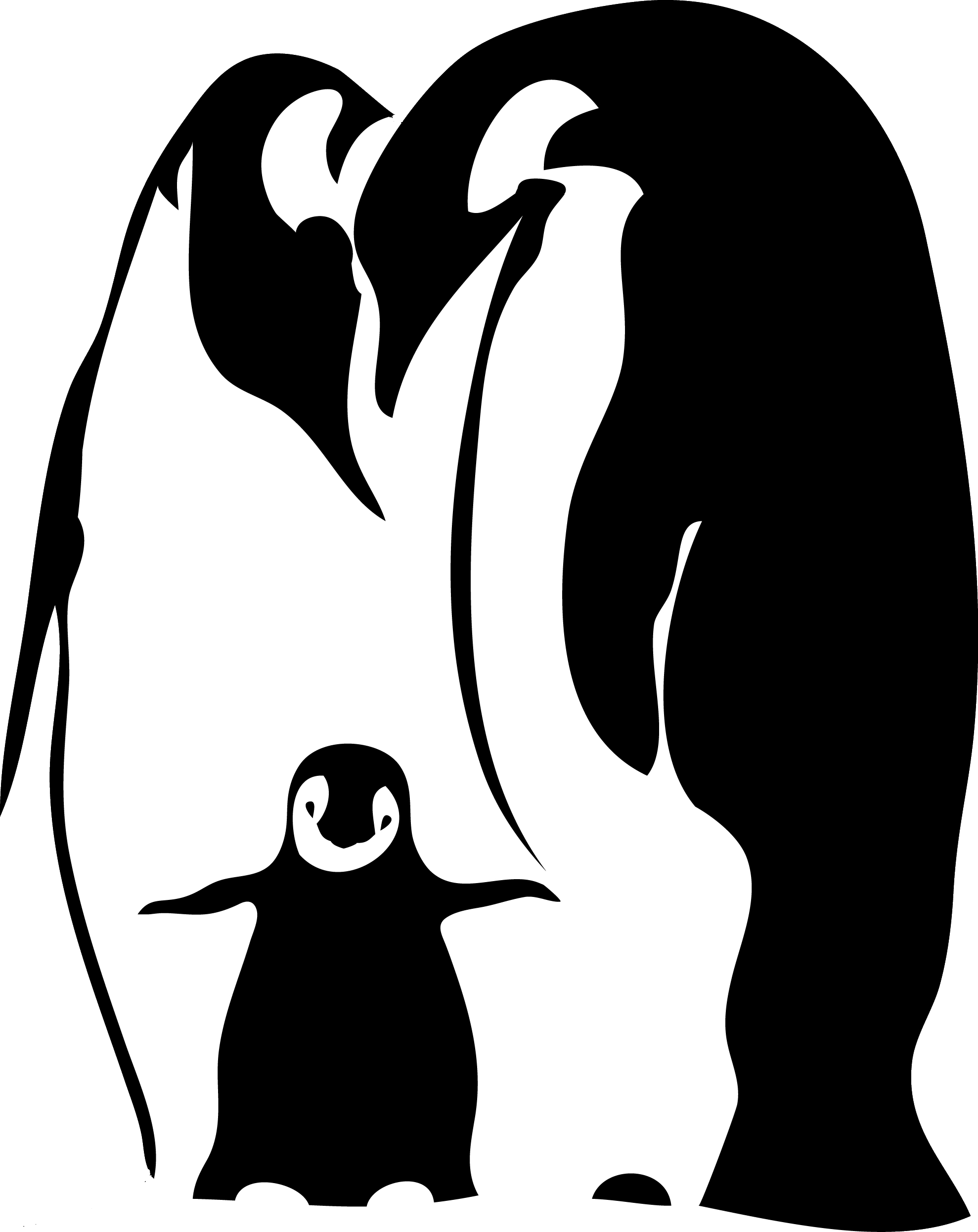 1978x2493 Drawing Penguins Couple, Picture