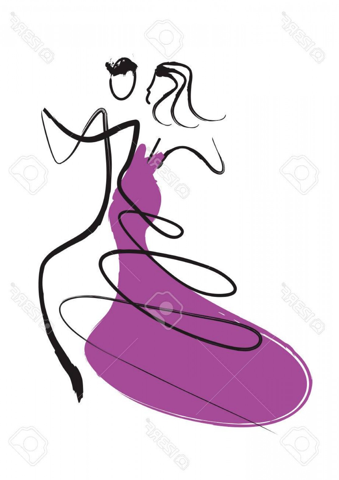 1102x1560 Photostock Vector Balroom Dancers Couple Young Couple Dancing