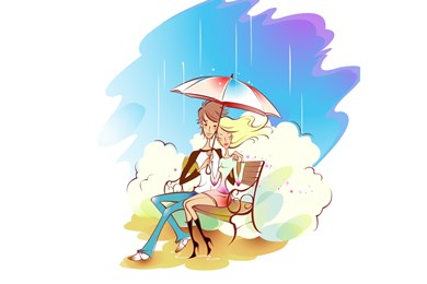 390x260 Art, Car, Couple, Drawing, Greeting, Love, Speed, Train Wallpaper