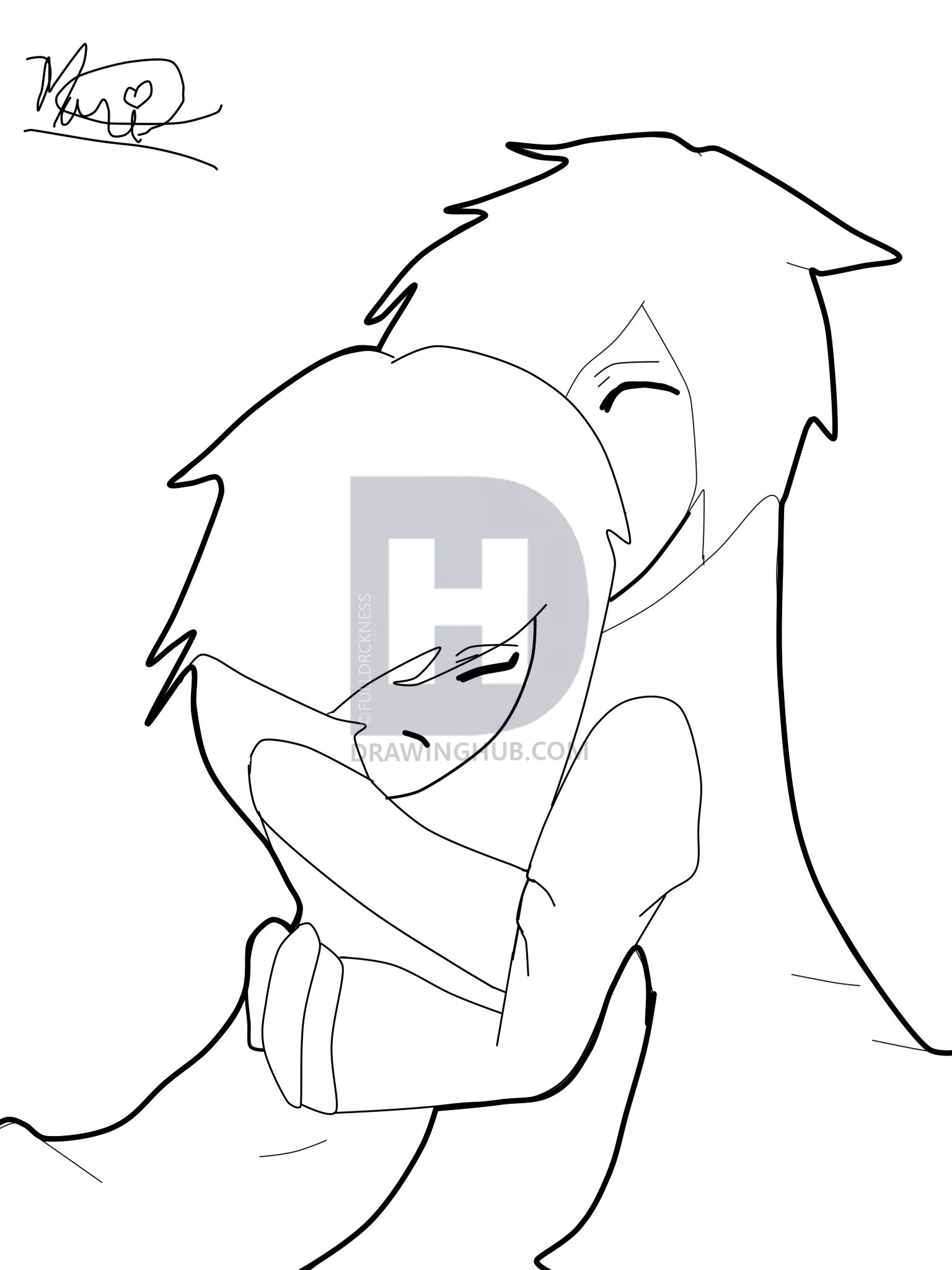 1536x2048 Couple Hugging Drawing