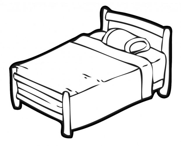620x501 Bed Drawing For Free Download