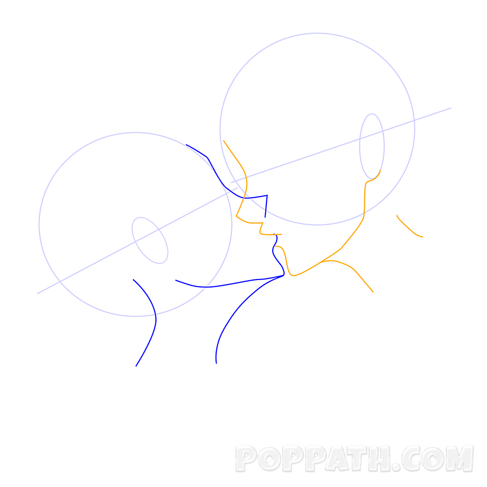 1000x1000 How To Draw A Kissing Couple Pop Path