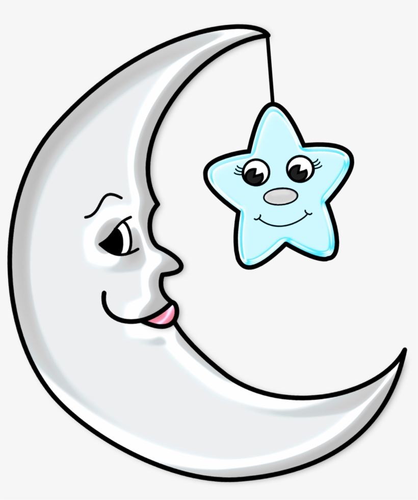 820x981 Clipart Freeuse Stock Cute Moon With Star Transparent