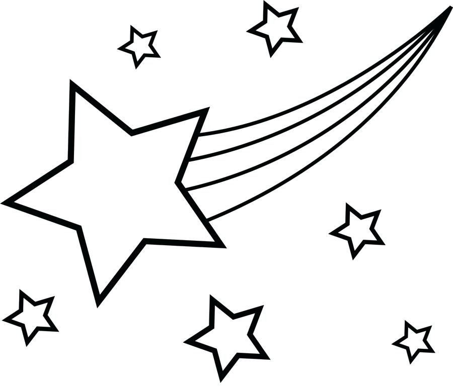 900x780 Coloring Book Star Drawing Shooting Pages Stars Shape