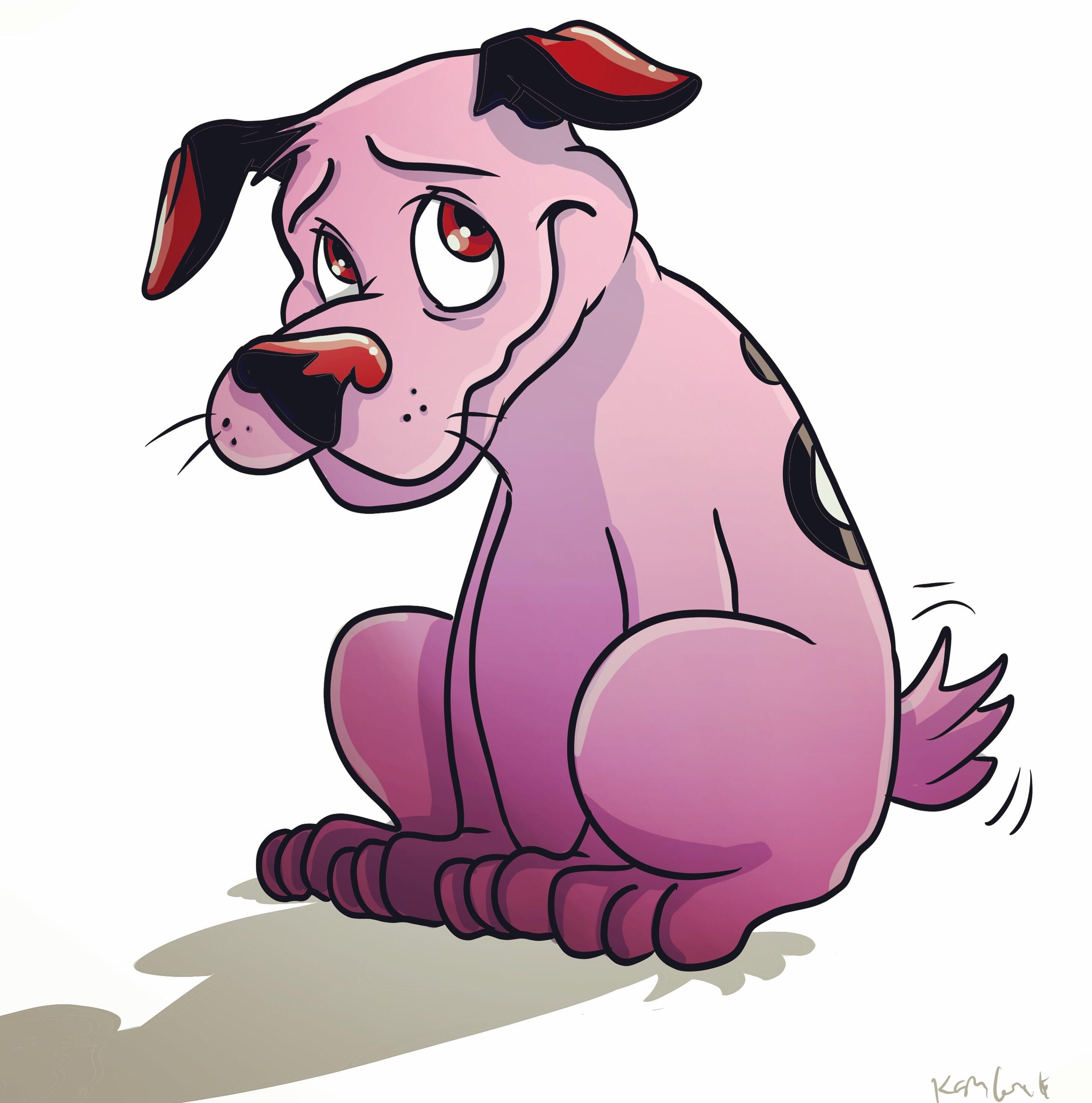 2547x2572 courage the cowardly dog drawing