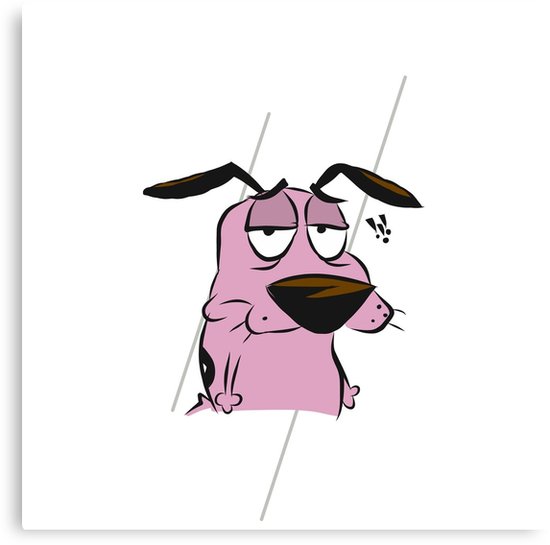 550x545 courage the cowardly dog canvas prints