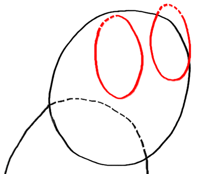 400x351 how to draw courage the cowardly dog with easy step