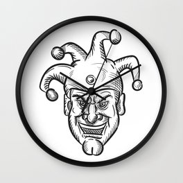 264x264 Court Jester Wall Clocks