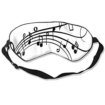 355x355 Sleep Mask Musical Notes Drawing Eye Mask Cover