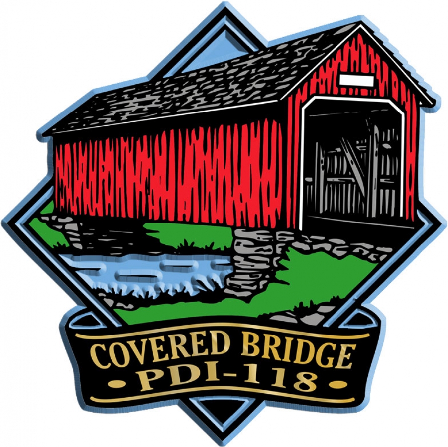 900x898 Diamond Name Drop Magnet Covered Bridge