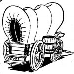 150x150 Covered Wagon Coloring Pages Drawing Personal Worksheet