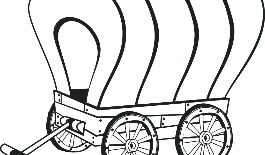1024x600 Covered Wagon Coloring Pages