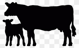 320x196 Cow Calf Silhouette Clipart