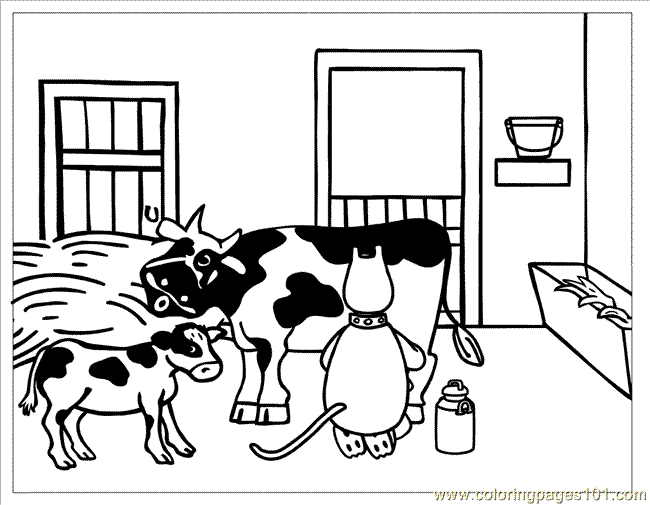 650x505 Cow Calf Coloringpage Coloring Page