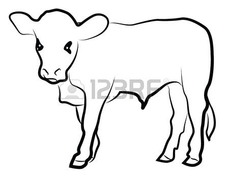 450x350 Calf Clipart Black And White Cows Calves, Clip Art