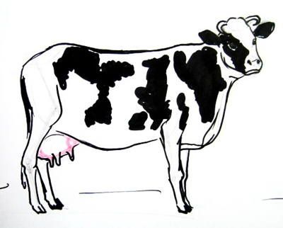 400x322 Cow Drawing Free Download Clip Art