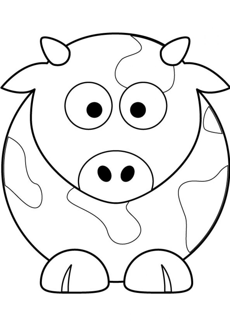 900x1273 Cow Drawings Easy Cow Drawing Illustration Stock Vector