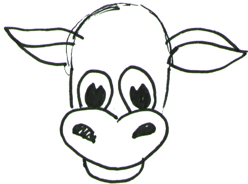 504x375 Easy Simple Cow Face Drawing