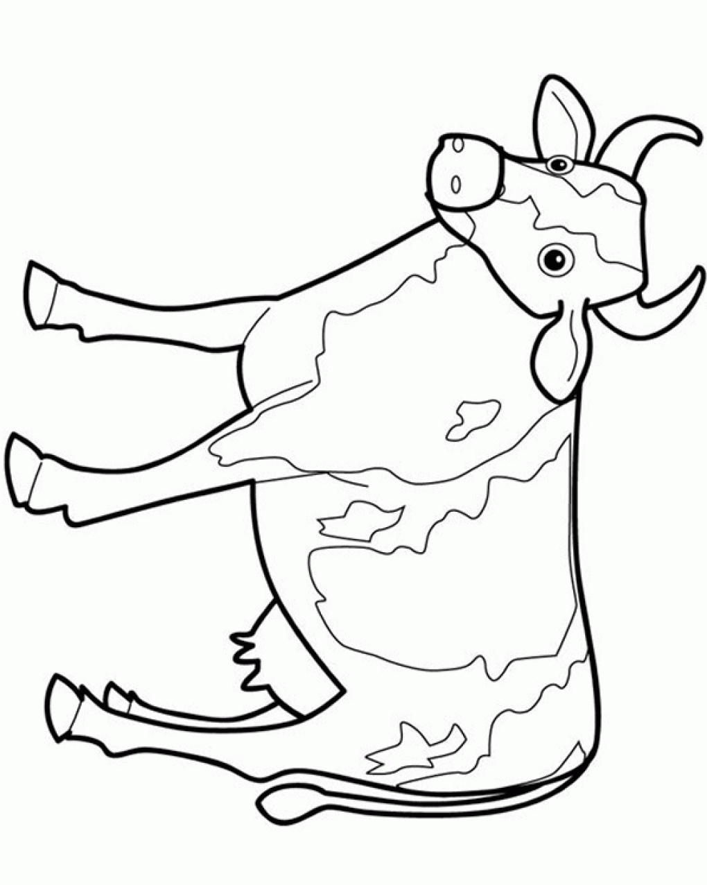 1020x1276 Cow Drawing For Kids