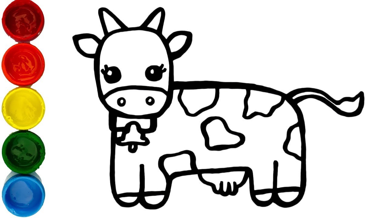 1280x720 Glitter Cute Cow Coloring, Fox And Dog Squishmallows Drawing