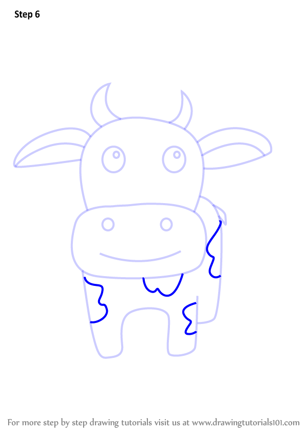 598x844 Learn How To Draw A Cow For Kids